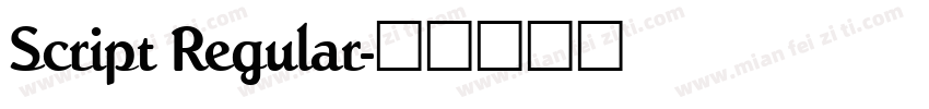 Script Regular字体转换